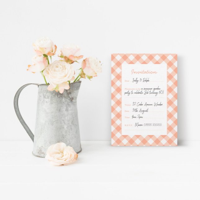 Einladungskarte für Pfirsiche und Creme (Peaches and Cream invitation card)