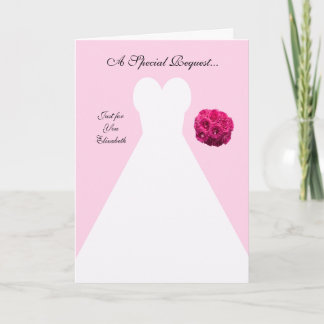 Einladungskarte für Pink Bridesmaid — Bridal Gown