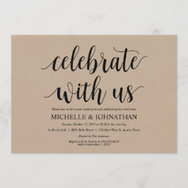 Einladungskarte für Rustic Kraft Post Wedding