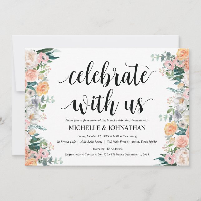 Einladungskarte für rustikale Abendmahlzeiten (Vorderseite)