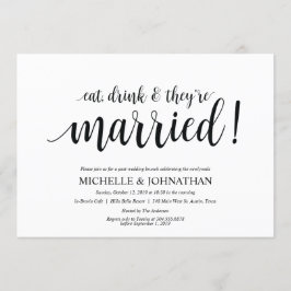 Einladungskarte für rustikale Post-Hochzeit