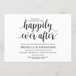 Einladungskarte für rustikale Post-Hochzeit