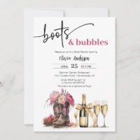 Einladungskarte für Stiefel und Blasen Bridal Show