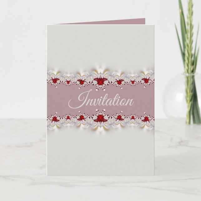 Einladungskarte für Strawberry & Creme Lace (Vorderseite)