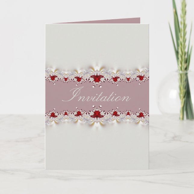 Einladungskarte für Strawberry & Creme Lace (Vorderseite)