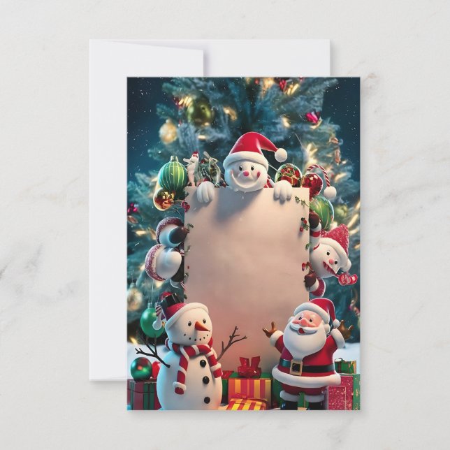 Einladungskarte für Weihnachten (Vorderseite)