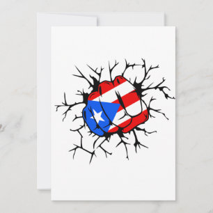Einladungskarte mit puerto-ricanischer Flagge