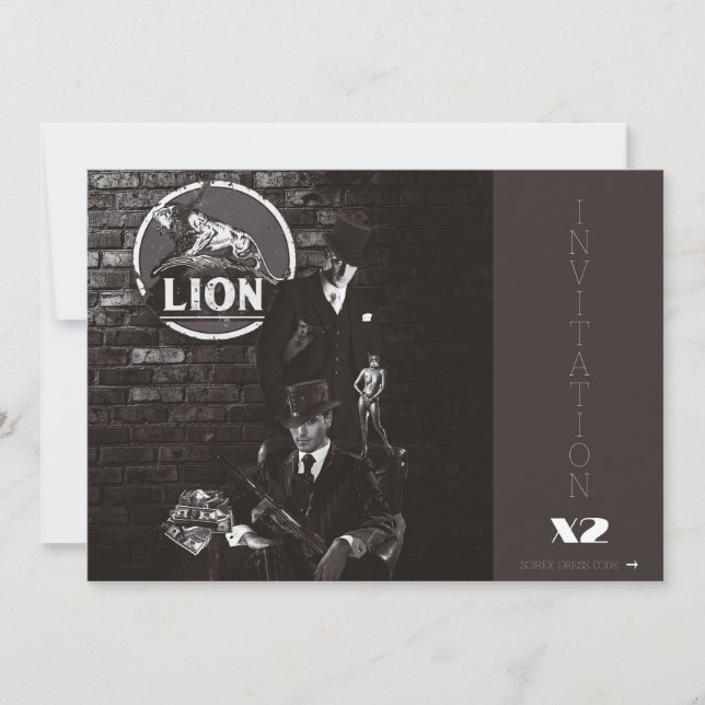 EINLADUNGSKARTE ORIGIN X2 DRESS VERBOTENER CODE (Vorderseite)