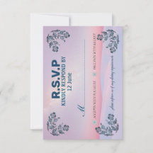 Einladungskarte RSVP in den schönsten Farben