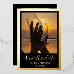 Einladungskarte Save the Date aufzeichnen Folieneinladung
