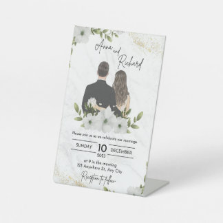 Einladungskarte Sockelschild