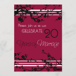 Einladungskarte zum 20. Hochzeitstag