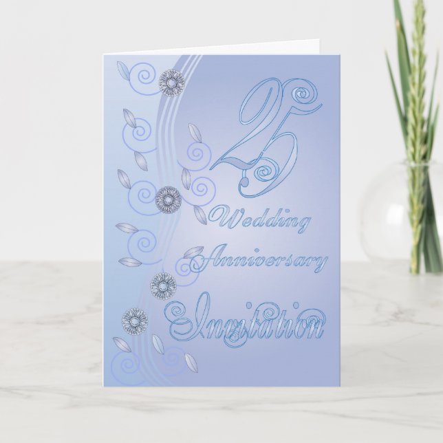 Einladungskarte zum 25. Hochzeitstag (Vorderseite)