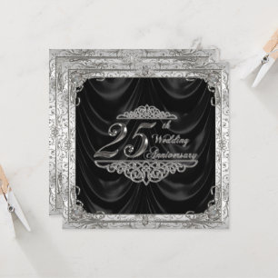 Einladungskarte zum 25. Hochzeitstag