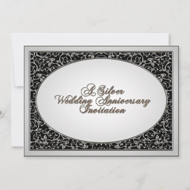 Einladungskarte zum 25. Hochzeitstag (Vorderseite)