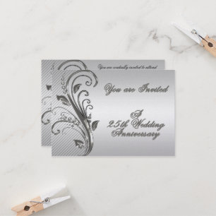 Einladungskarte zum 25. Hochzeitstag UAWG