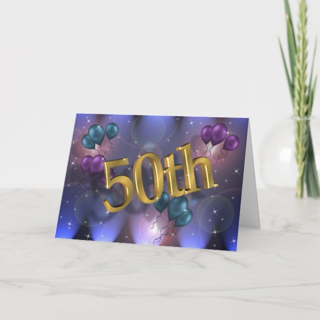 Einladungskarte zum 50. Geburtstag (Vorderseite)