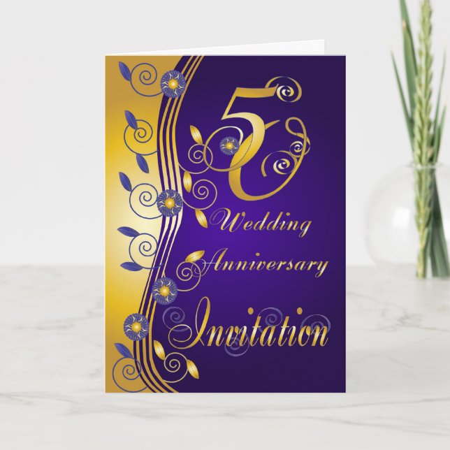 Einladungskarte zum 5. Jahrestag der Hochzeit (Vorderseite)