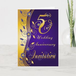 Einladungskarte zum 5. Jahrestag der Hochzeit