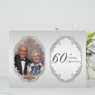 Einladungskarte zum 60. Hochzeitstag mit Foto