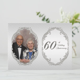 Einladungskarte zum 60. Hochzeitstag mit Foto