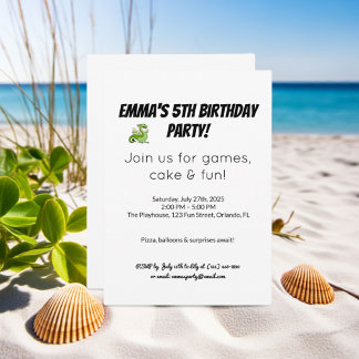 Einladungskarte zum Geburtstag | Digitales Party
