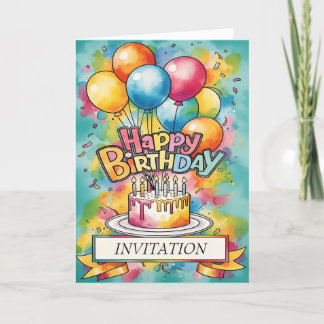 Einladungskarte zum personalisierten Geburtstag