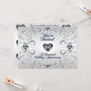 Einladungskarte zur 60. Hochzeitstag-Feier