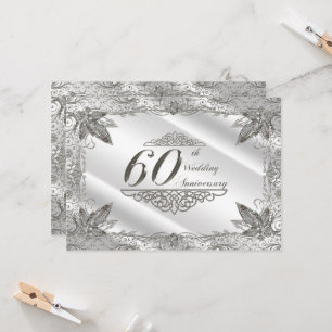 Einladungskarte zur 60. Hochzeitstag-Feier