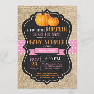 Einladungskarte zur Babyparty Little Pumpkin Baby