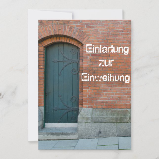 Einladungskarte zur Einweihung (Vorderseite)