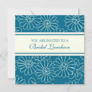 Einladungskarten für Blaue und Weiße Bridal Lunche
