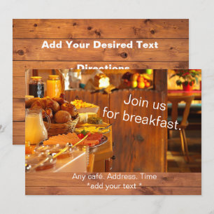 Einladungskarten für das Frühstück