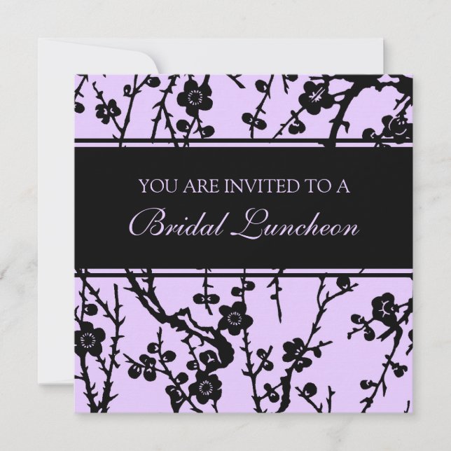 Einladungskarten für Floral Lavender Bridal Lunche (Vorderseite)