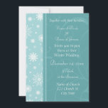 Einladungskarten für Winterhochzeiten Foto<br><div class="desc">Winter Hochzeit Foto Einladungen in klassisch Türkis und Weiß mit elegantem Snowflake Design, Anpassbar mit Ihren Hochzeitsdetails und Ihrem eigenen Foto. Erhältlich in passenden Winterurlaub-Briefmarke, Umschlägen, Etiketten und Karten.</div>