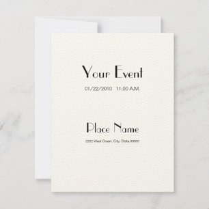 Einladungspapier/Cremfarbe 4,25x5,5 Einladung