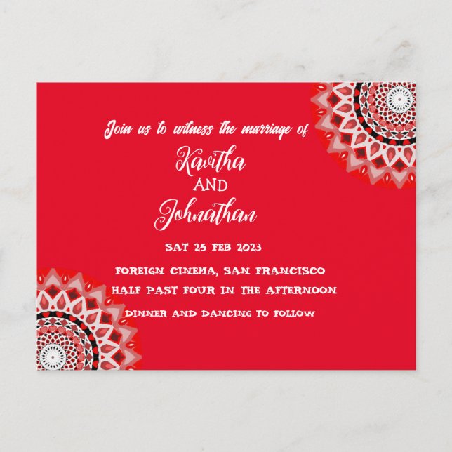 Einladungspostkarte Postkarte (Vorderseite)