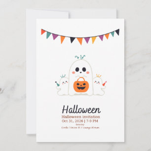 EinladungSüßer Geist Halloween-Einladung 2026 Einladung