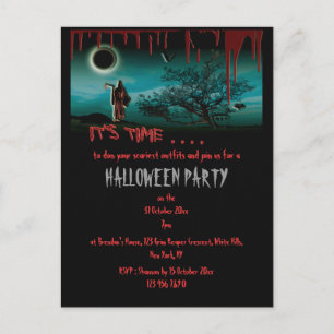 Einladungsvorlage für Halloween-Party - Anpassen Einladungspostkarte