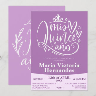 Einladungsvorlage für Quinceñera Einladung