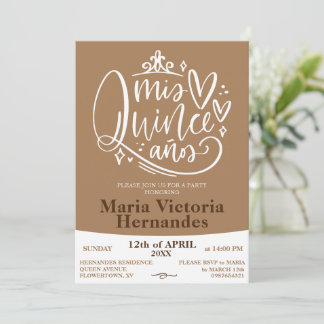 Einladungsvorlage für Quinceñera Einladung