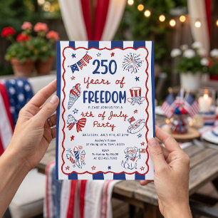Einladungsvorlage zum 250. Jubiläum Amerikas Einladung