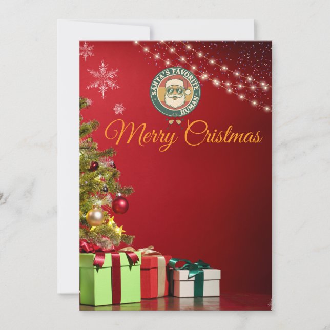 EinladungWeihnachtsfeier Einladung mit Weihnachtsm (Vorderseite)