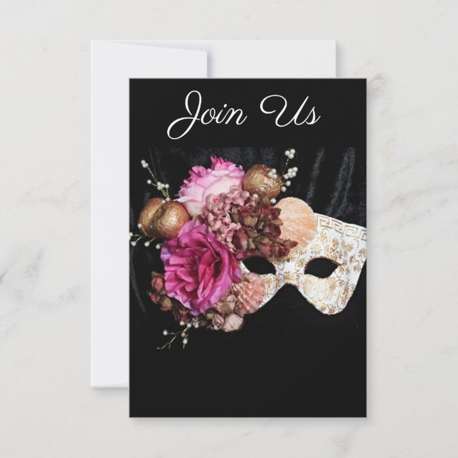 EINLAGE FÜR EIN "KARNIVALES PARTY" EINLADUNG (Vorderseite)