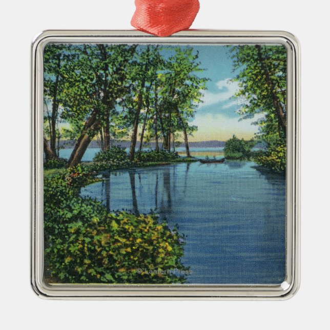 Einlass-Eingangs-Ansicht Silbernes Ornament (Vorne)