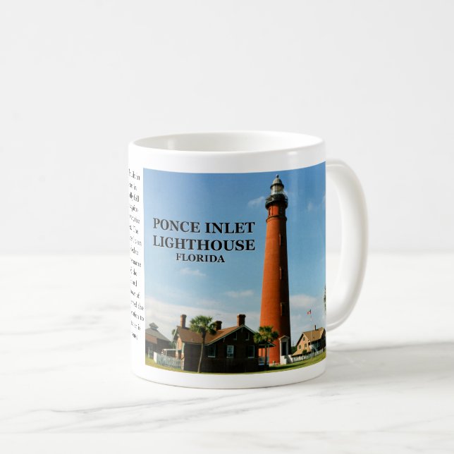 Einlass-Leuchtturm Ponce Des Leon, Florida-Tasse Kaffeetasse (VorderseiteRechts)