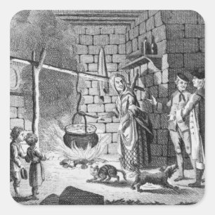 Einleitung Dr.-Samuel Johnsons zu einem Hochland Quadratischer Aufkleber