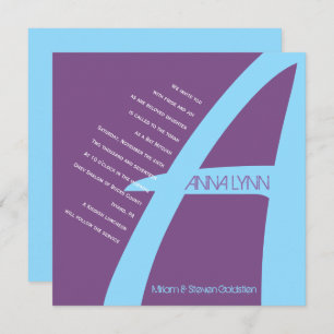 EINLEITUNG EINES ERSTEN Bar Bat Mitzvah Einladung