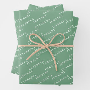 EINLOGO NACH MASS MODELL STILVOLLE MODERNE ELEGANT GESCHENKPAPIER SET