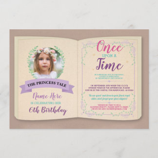 Einmal auf dem Foto Geschichtenbuch Geburtstag Einladung